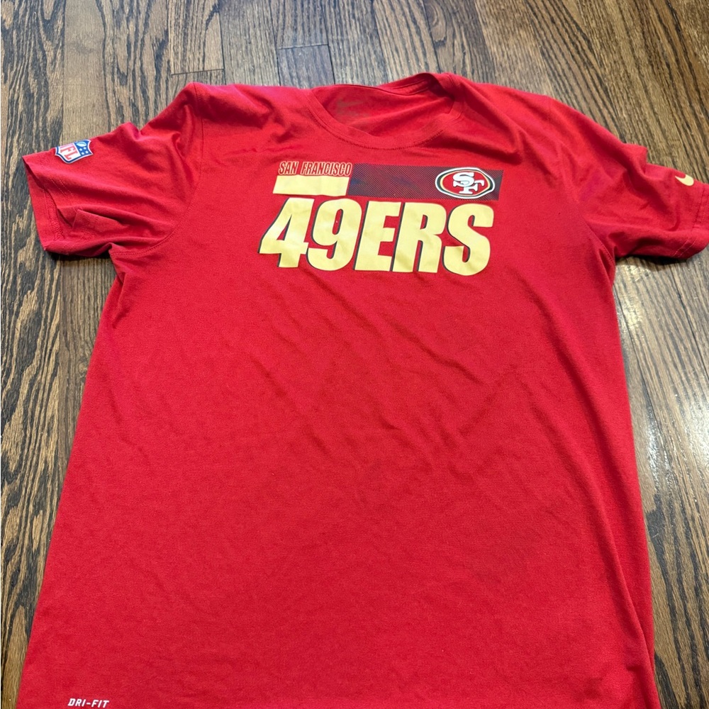 Nike Red 49ers Short Sleeve Tee-Dri Fit